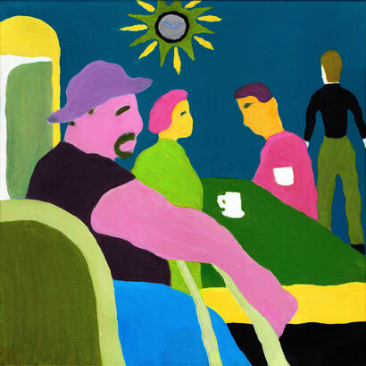 In the Canteen  - a Paint Artowrk by Edwin Fung